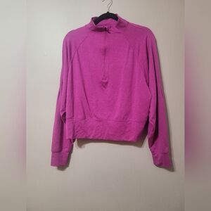 Danskin Women's Magenta Half-Zip Sweatshirt